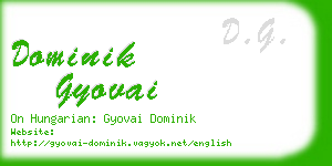 dominik gyovai business card